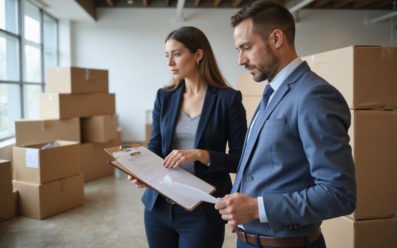 Office cleanout planning meeting with team members