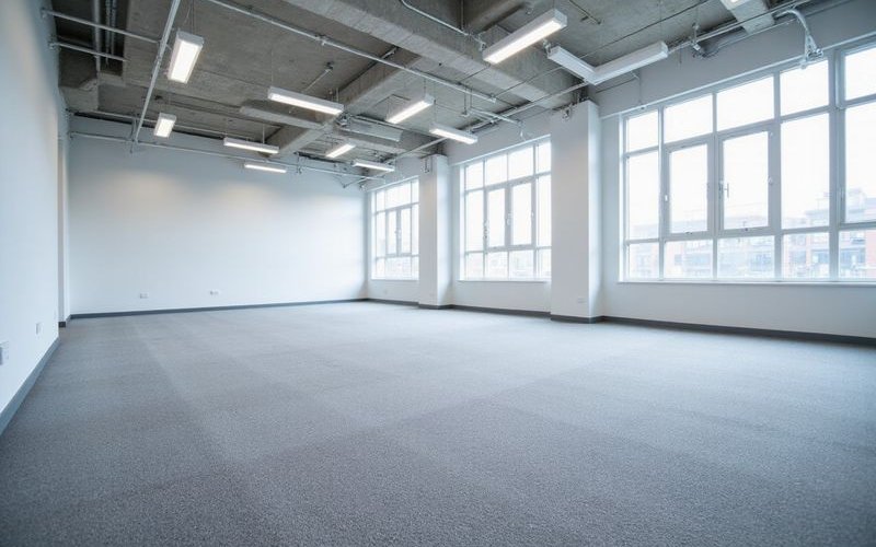 Clean office space after professional cleanout