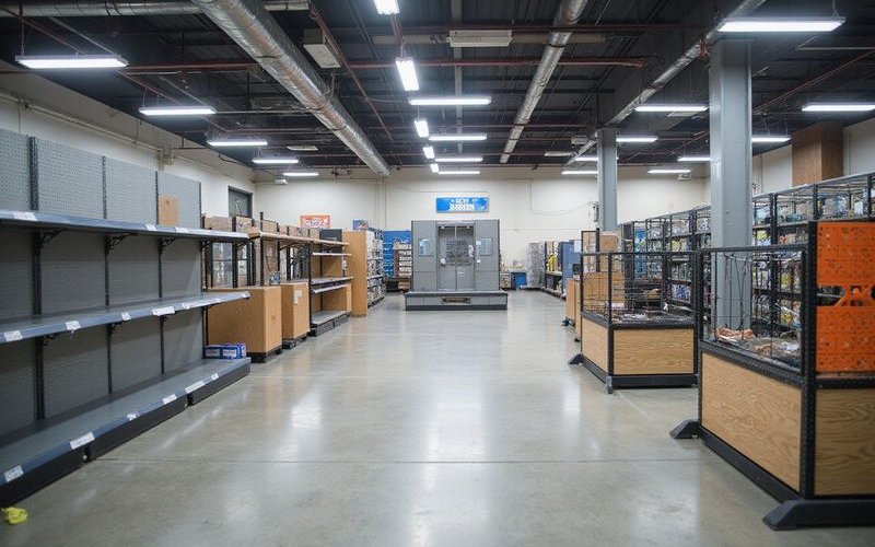 Retail store fixture removal during closing